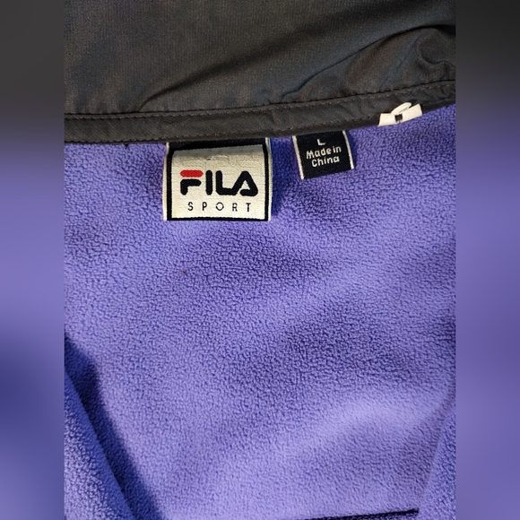 Fila Sport Women's Jacket Sweater in Purple and Black Size L - Picture 7 of 12